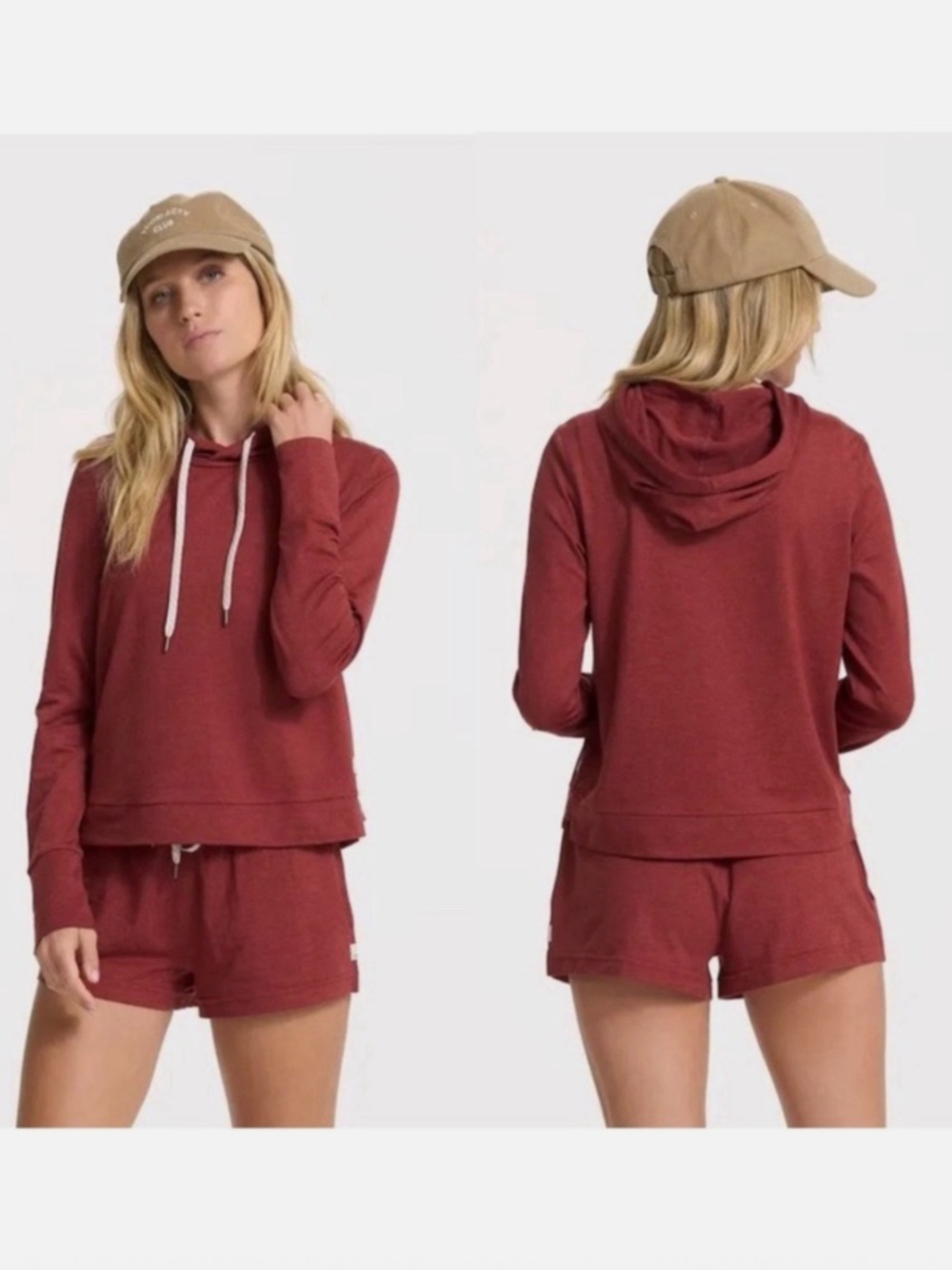 Vuori Halo Like New Lightweight Hoodie Women's Small Rust Red
